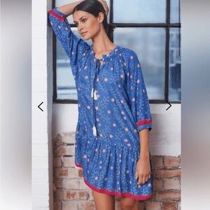 New Natalie Martin Stevie Dress size Small blue floral print
